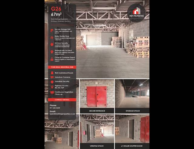 Industrial property to rent in HERIOTDALE